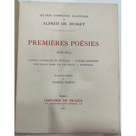 OEUVRES COMPLETES ALFRED DE MUSSET