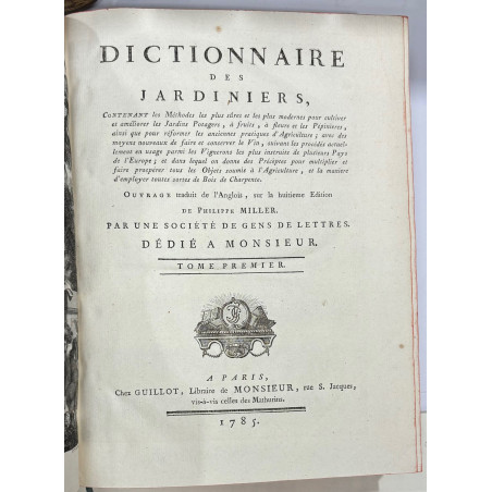 DICTIONNAIRE DES JARDINIERS