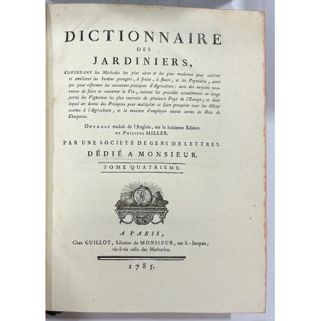 DICTIONNAIRE DES JARDINIERS