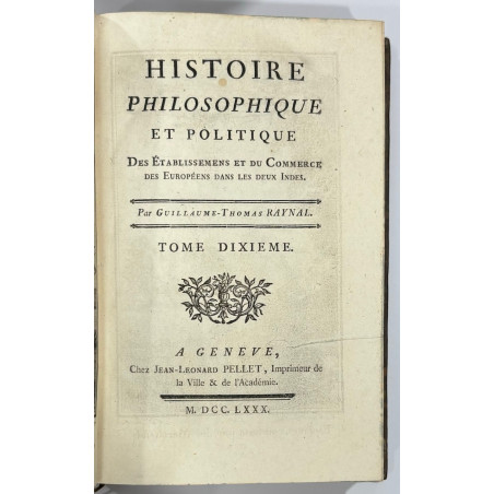 HISTOIRE PHILOSOPHIQUE ET POLITIQUE