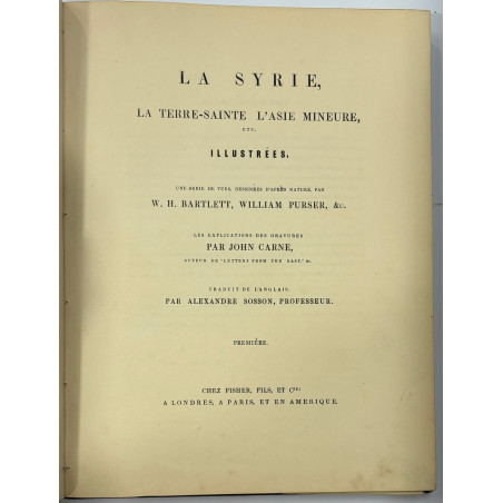 LA SYRIE LA TERRE SAINTE L'ASIE MINEURE