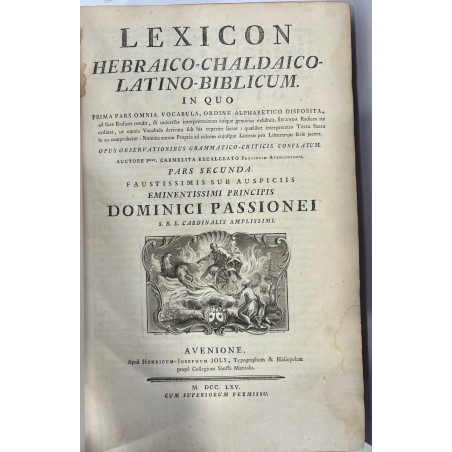 LEXICON HEBRAICO-CHALDAICO-LATINO-BIBLICUM