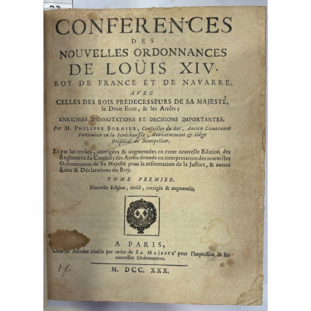 ORDONNANCES DE LOUIS XIV