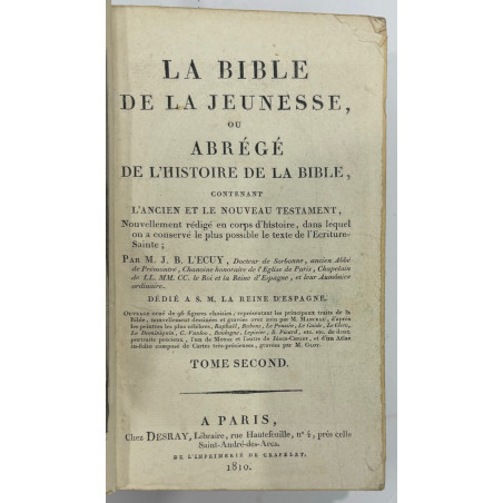 LA BIBLE DE LA JEUNESSE