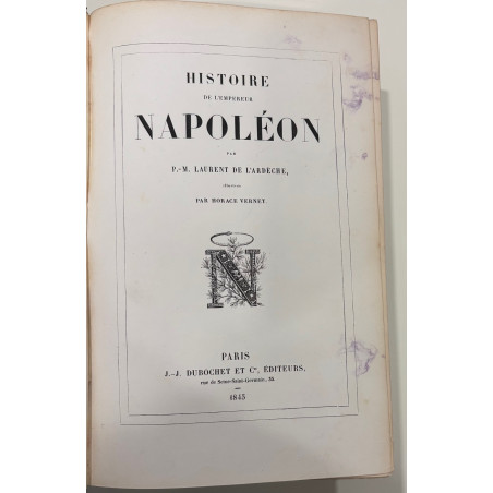 HISTOIRE DE L'EMPEREUR NAPOLEON