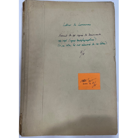 DE LAMENAIS DES CORRESPONDANCES ET LETTRES