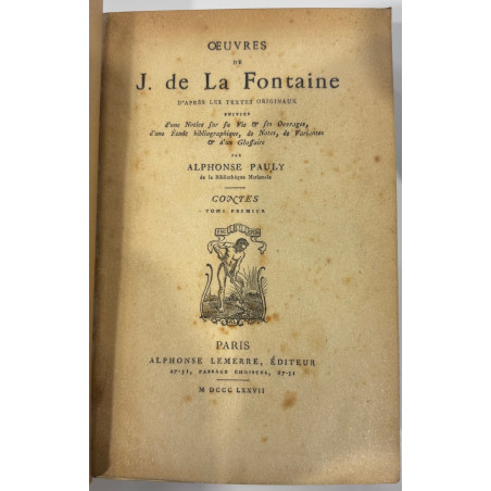 LA FONTAINE CONTES ET NOUVELLES