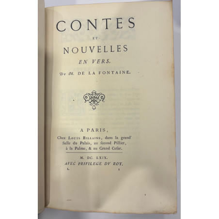 LA FONTAINE CONTES ET NOUVELLES