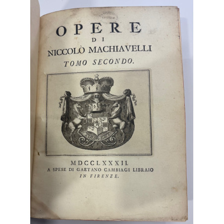 OPERE DE MACHIAVELLI