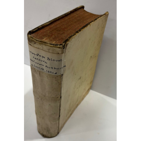 CENSURA CELEBRIORUM AUTHORUM SIVE TRACTATUS THOMAS POPE BLOUNT