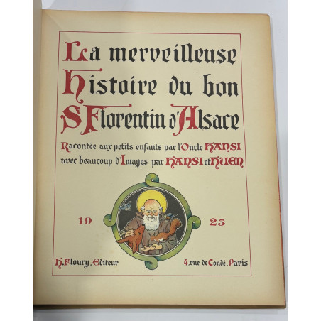 HANSI ALSACE LA MERVEILLEUSE HISTOIRE FLOURY