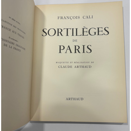 SORTILEGES DE PARIS FRANCOIS CALI