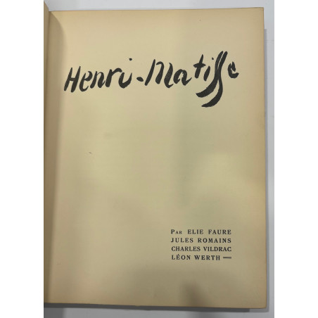 HENRI MATISSE PAR ELIE FAURE