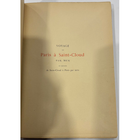 VOYAGE DE PARIS A SAINT-CLOUD par NEEL