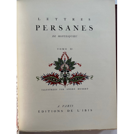 LETTRES PERSANES DE MONTESQUIEU