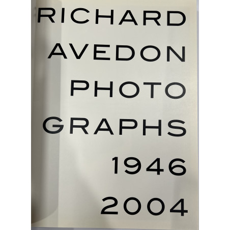 RICHARD AVEDON PHOTOGRAPHS 1946 2004