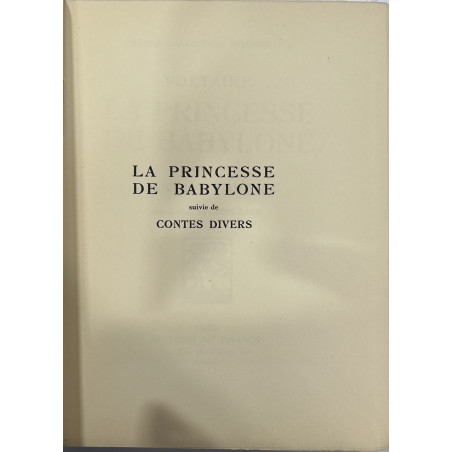 VOLTAIRE LA PRINCESSE DE BABYLONE