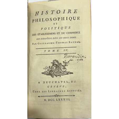 HISTOIRE PHILOSOPHIQUE DES DEUX INDES