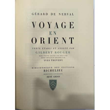 NERVAL VOYAGE EN ORIENT