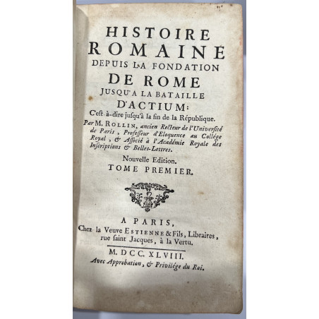 HISTOIRE ROMAINE 1748