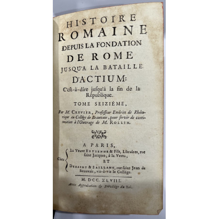 HISTOIRE ROMAINE 1748