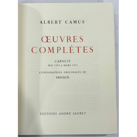 ALBERT CAMUS OEUVRES COMPLETES EN 7 TOMES