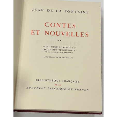 FABLES ET CONTES ET NOUVELLES DE LA FONTAINE