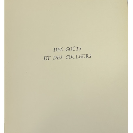 SACHA GUITRY DES GOUTS ET DES COULEURS ILL DIGNIMONT